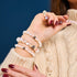 Rainbow White | Silver | Mermaid Glass Statement Bracelet